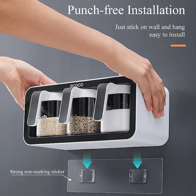 Ecoco Wall Mount Sugar Bowl Salt Boxes gadget99 1