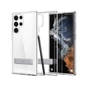 Spigen Ultra Hybrid S Designed for Galaxy S22 Ultra Case (2022) – Crystal Clear