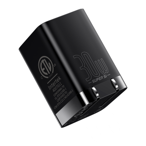 Baseus 30W C+U Super Si Pro Quick Charger US Black