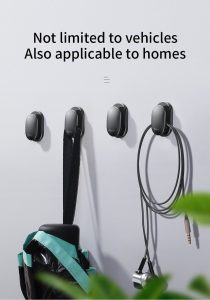 Baseus 4Pcs Hooks Organizer Storage for USB Cable Headphone Key
