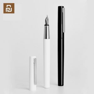 Youpin Kaco BRIO 0.3mm Nib Fountain Pen with Ink Storage Bag Singing Pen Black & White
