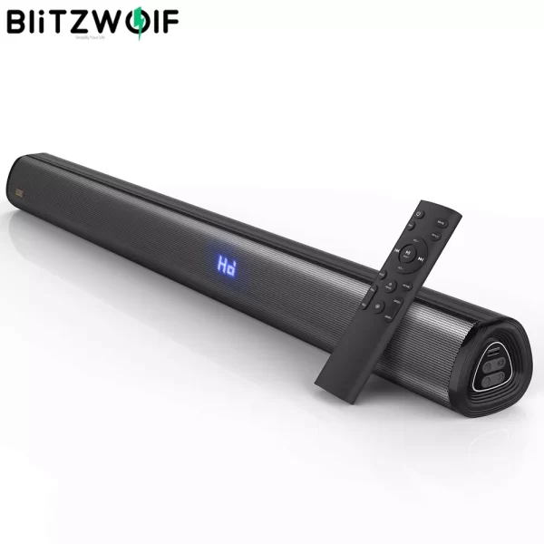 BlitzWolf® BW SDB1 Pro Bluetooth Compatible TV Speaker Soundbar with 60W Output 2.0 Channel Powerful Bass 4 Speakers 1