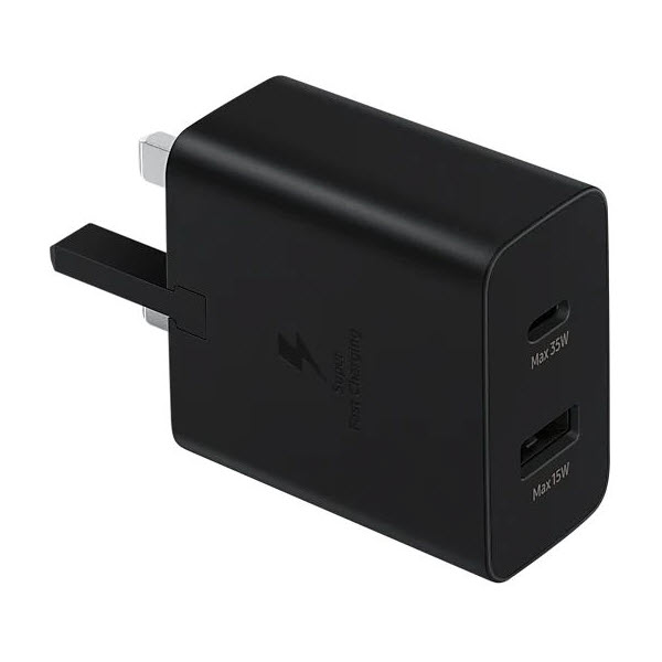 Samsung 35W Duo PD Power Adapter USB-C USB-A Ports (UK 3-PIN
