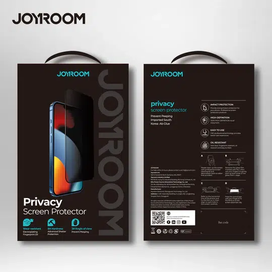 JOYROOM 2.5D Full Tempered Privacy Film Screen Protector for iPhone 141516 Series