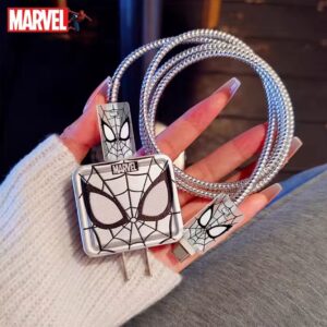 Spider Marvel Edition Charger Cover With Cable Protector For US-2Pin