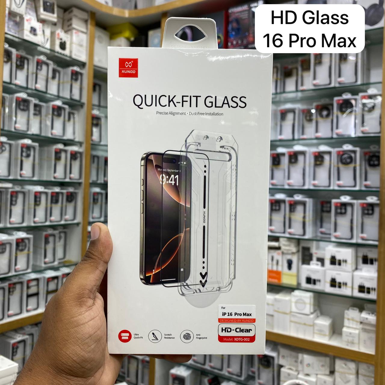 XUNDD XDTG-002 Quick-Fit 2.5D HD Tempered Screen Protector Glass For iPhone 16 Pro Max