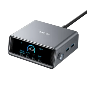 Anker Prime 250W GaN USB-C Charging Station Ultra-Fast 6-Port with LCD Display & Smart