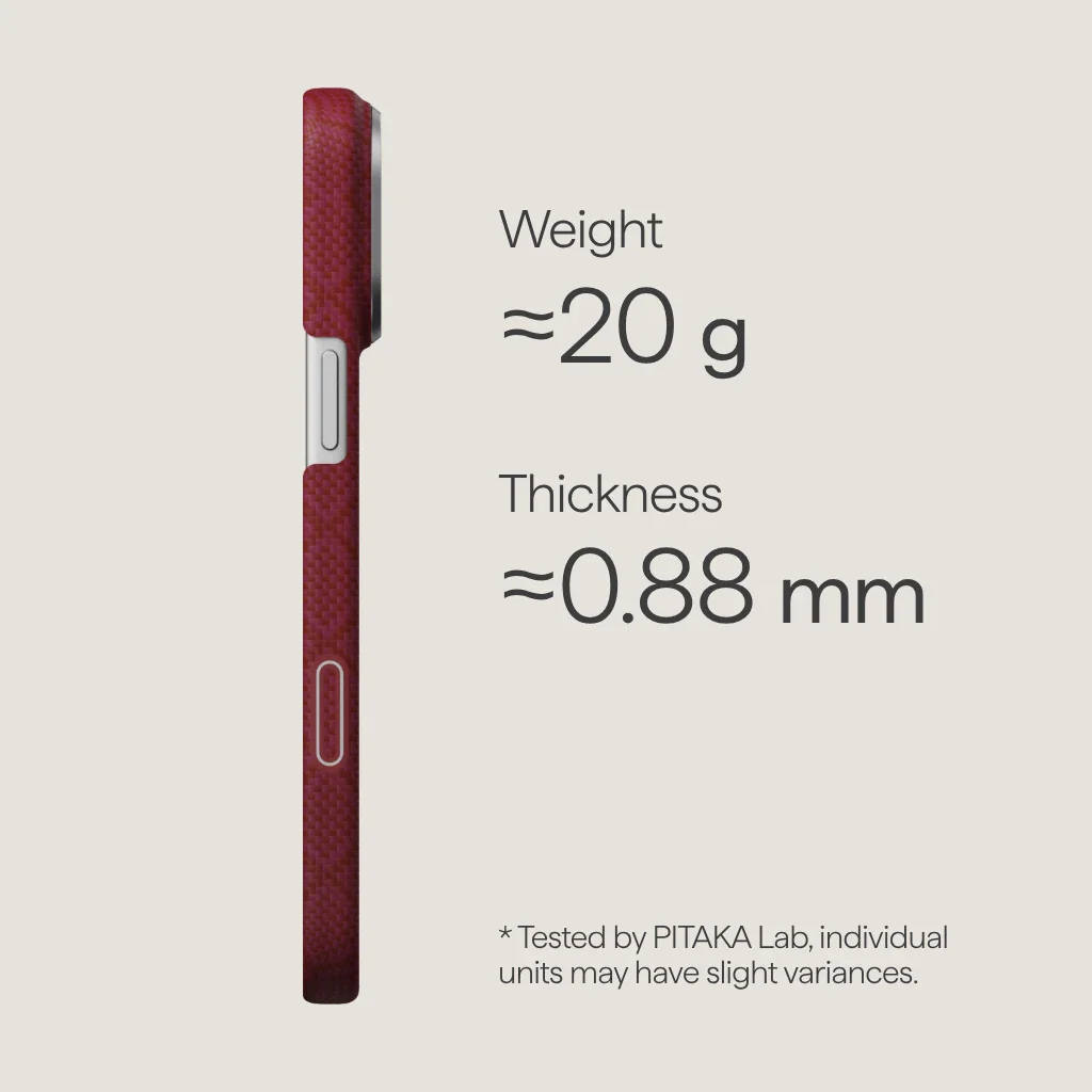 PITAKA Harvard Crimson Edge PitaTap™ Case for iPhone 17 Pro Max - Gadget99