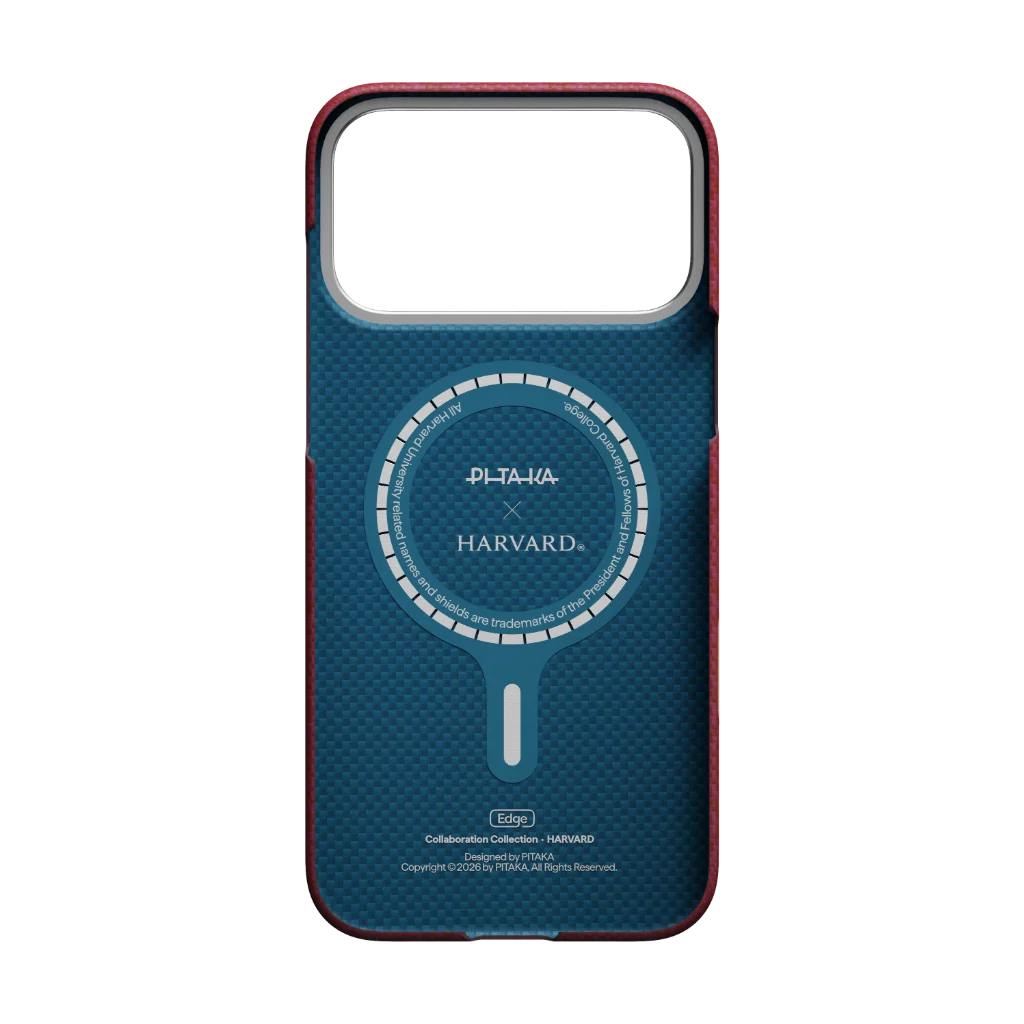 PITAKA Harvard Crimson Edge PitaTap™ Case for iPhone 17 Pro Max - Gadget99