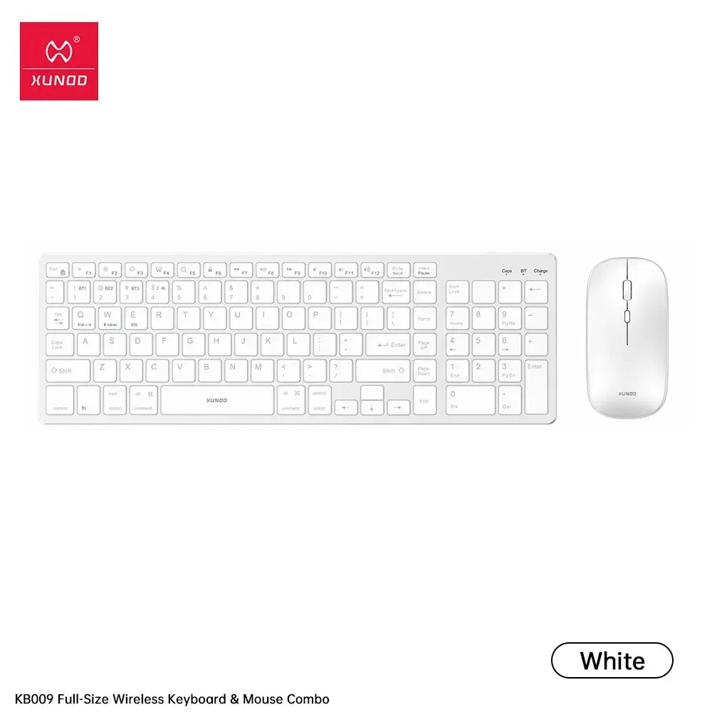 XUNDD KB009 Rechargeable Full Size Wireless Keyboard & Mouse Set