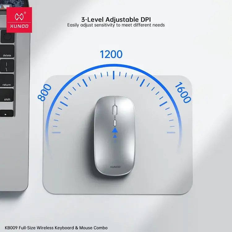 XUNDD KB009 Rechargeable Full Size Wireless Keyboard & Mouse Set