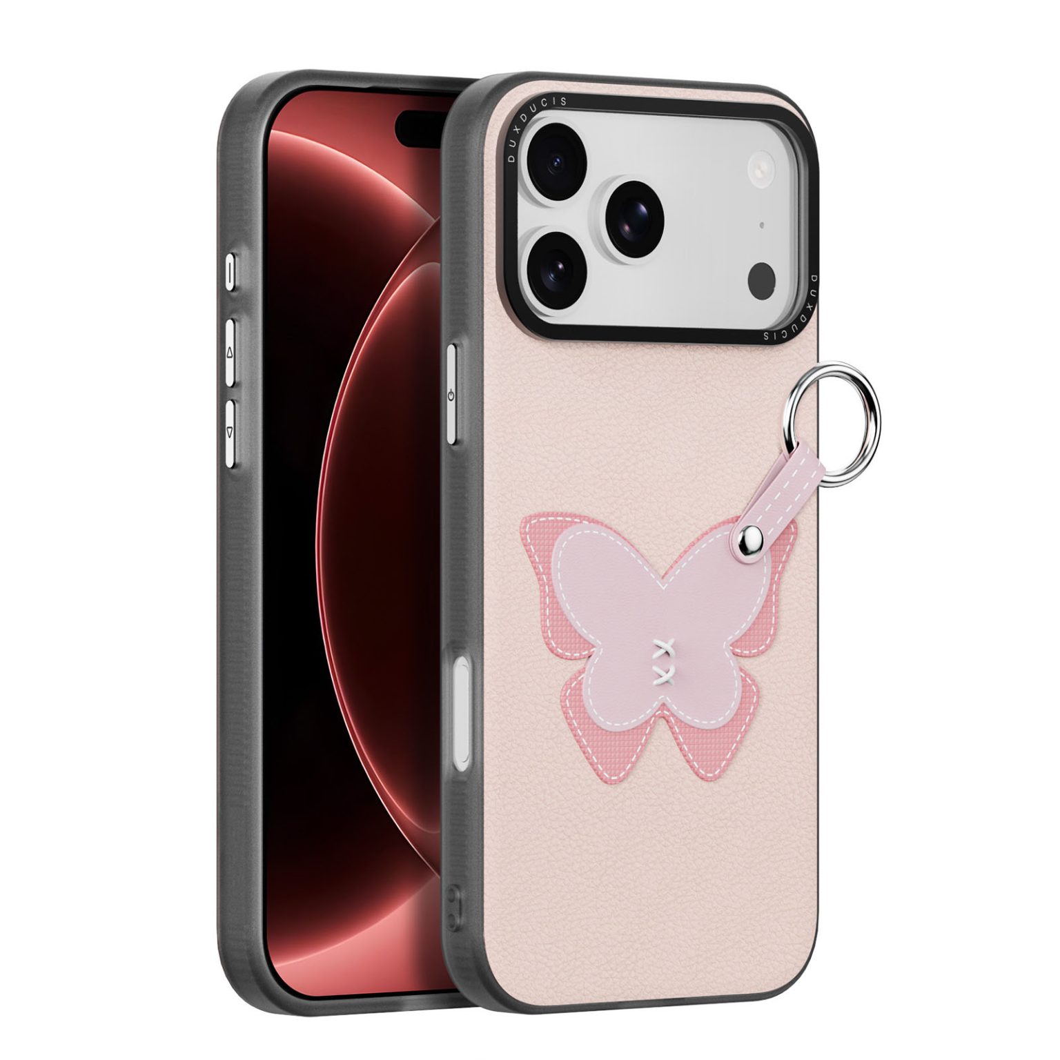 Dux Ducis LUVY Series PU Leather Ring-Style Phone Case for iPhone 18 Pro 17 Pro