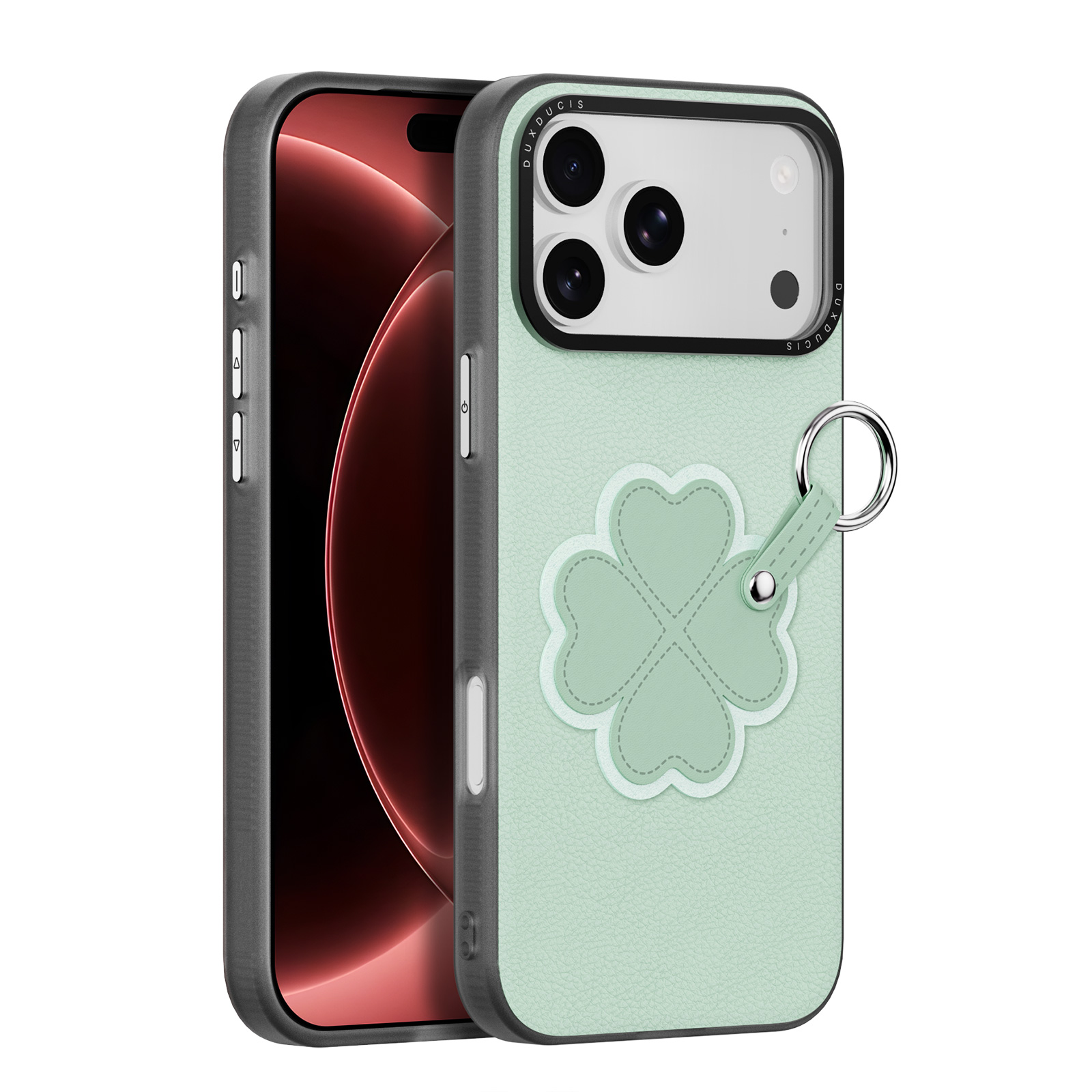Dux Ducis LUVY Series PU Leather Ring-Style Phone Case for iPhone 18 Pro 17 Pro