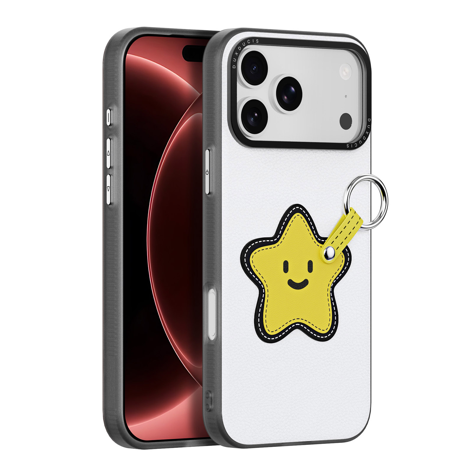 Dux Ducis LUVY Series PU Leather Ring-Style Phone Case for iPhone 18 Pro 17 Pro