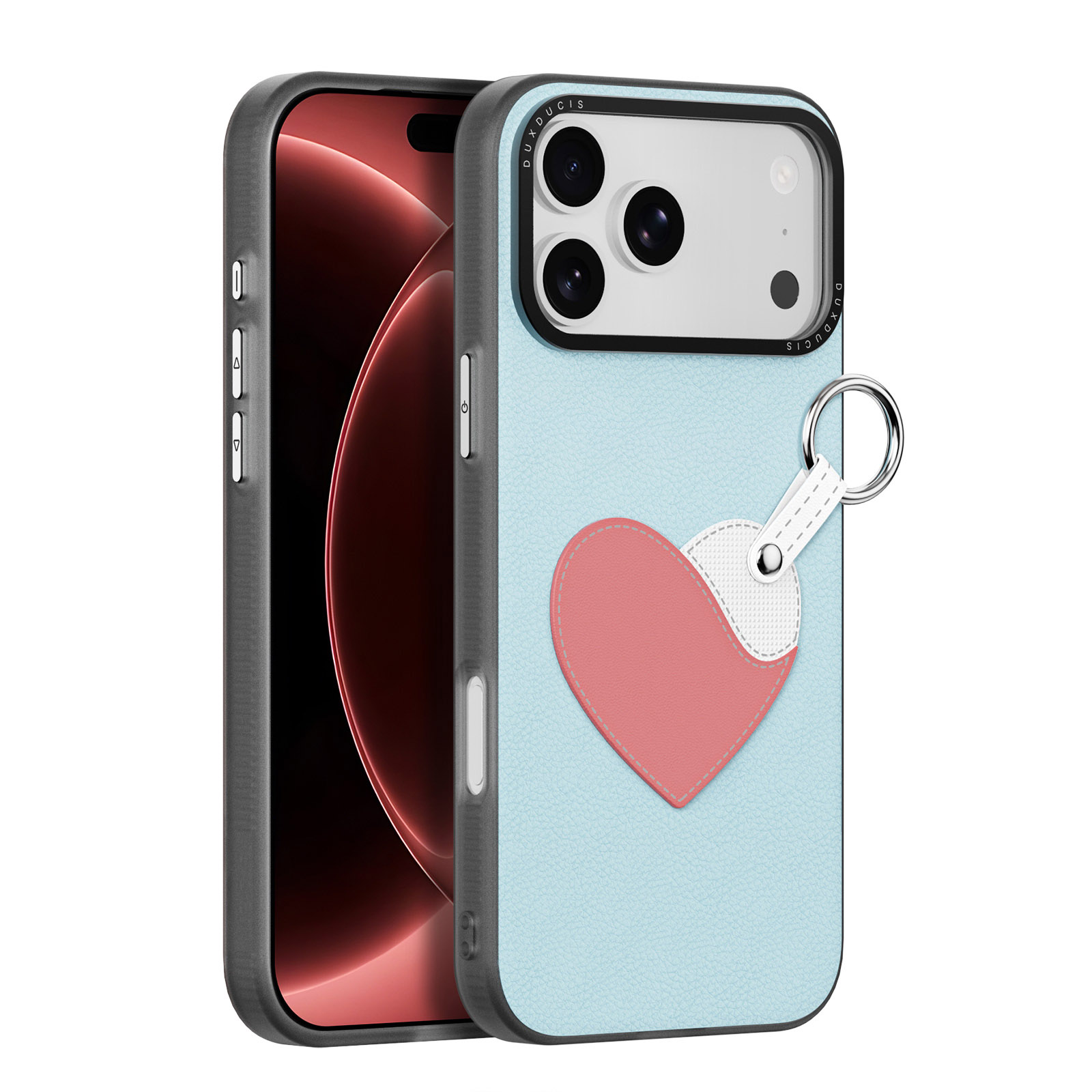 Dux Ducis LUVY Series PU Leather Ring-Style Phone Case for iPhone 18 Pro 17 Pro