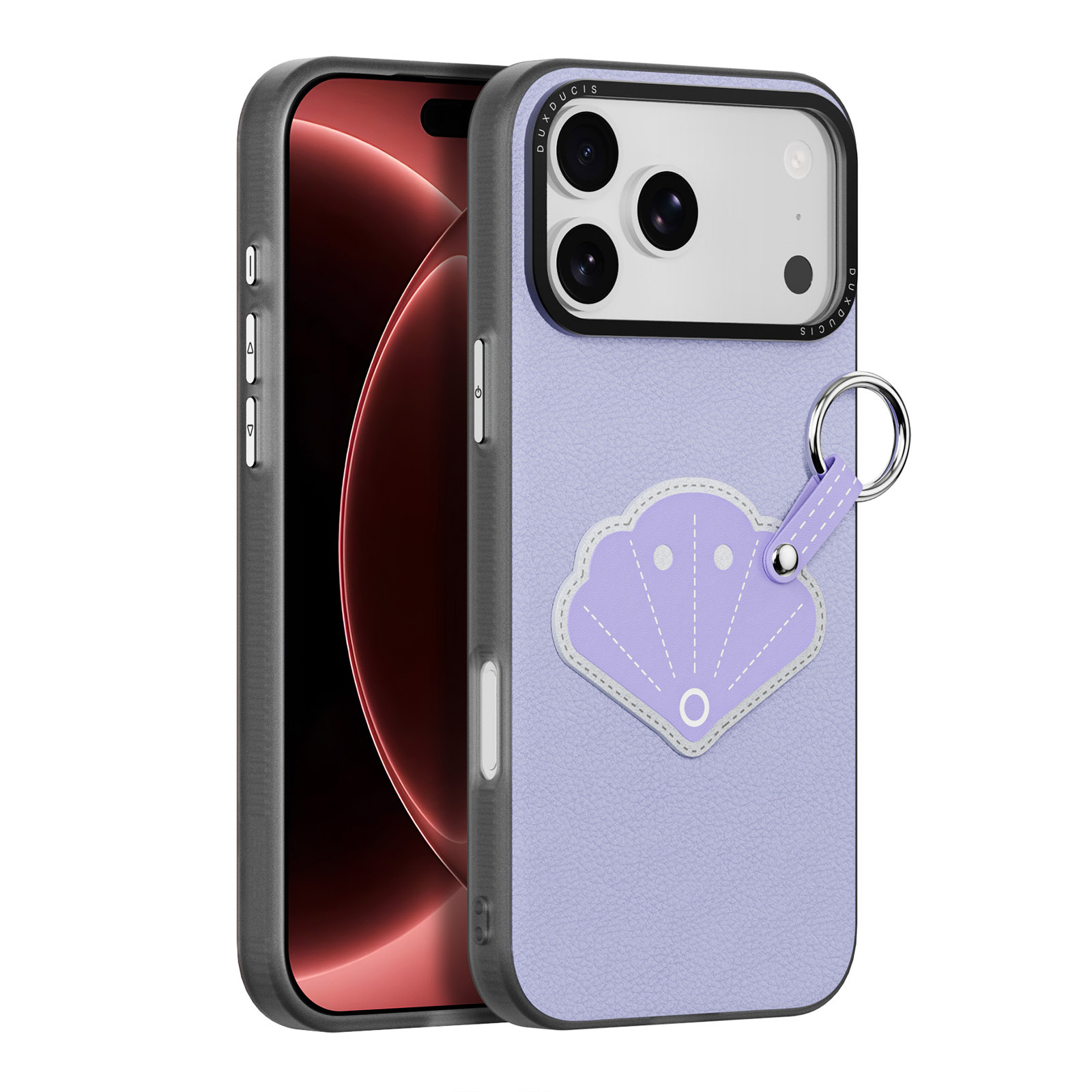 Dux Ducis LUVY Series PU Leather Ring-Style Phone Case for iPhone 18 Pro 17 Pro