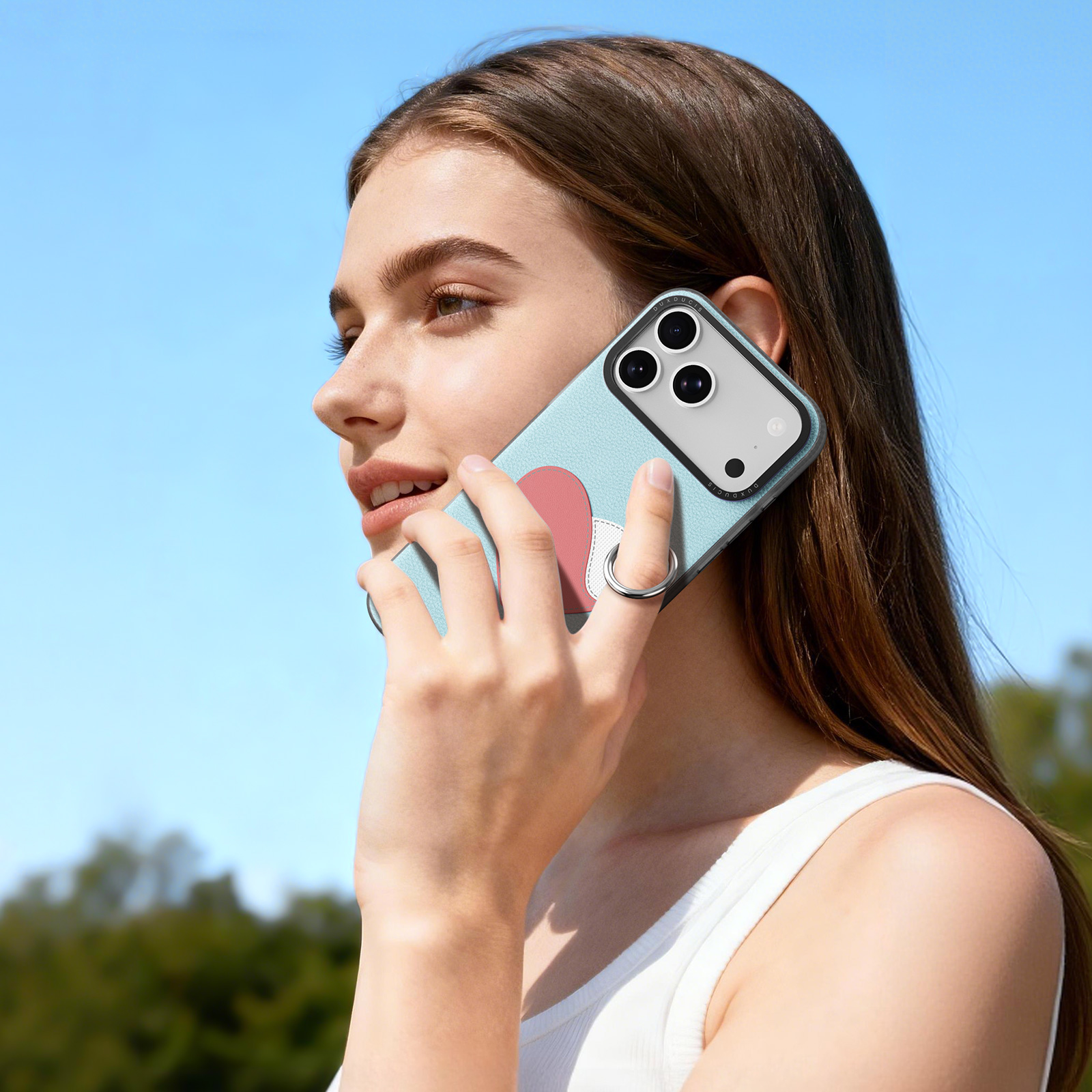 Dux Ducis LUVY Series PU Leather Ring-Style Phone Case for iPhone 18 Pro Max 17 Pro Max - Gadget99