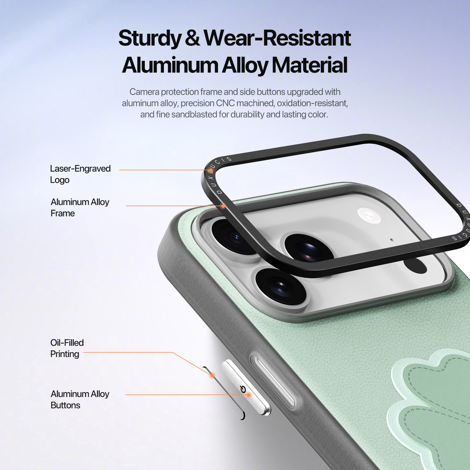 Dux Ducis LUVY Series PU Leather Ring-Style Phone Case for iPhone 18 Pro Max 17 Pro Max - Gadget99