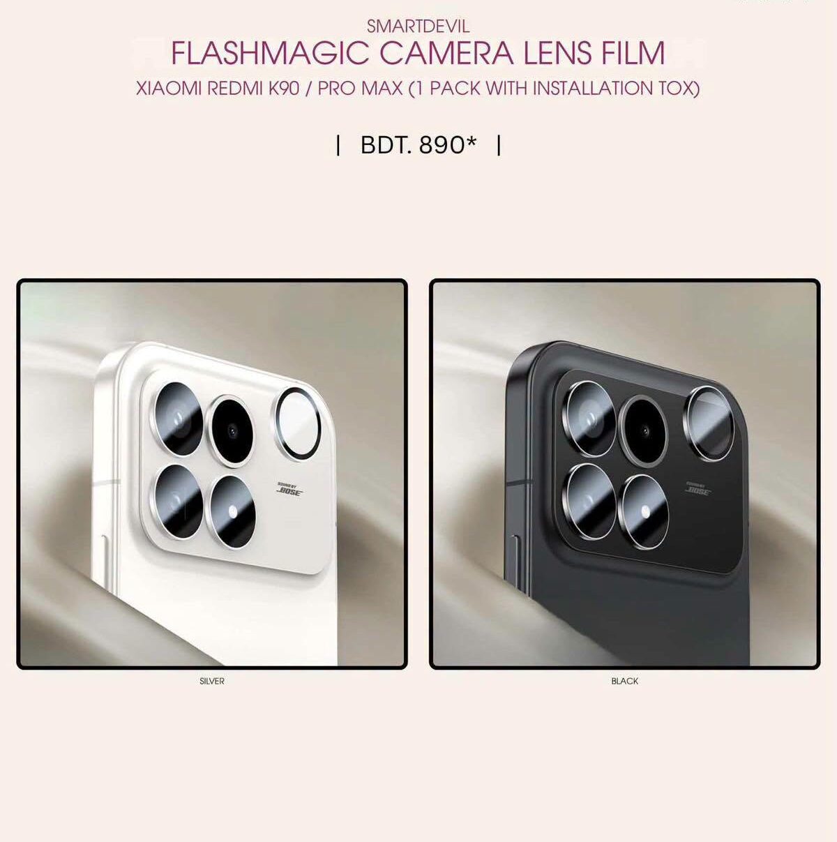 SmartDevil FlashMagic Camera Lens Film For Xiaomi Redmi K90 & K90 Pro Max With Installation ToolBox