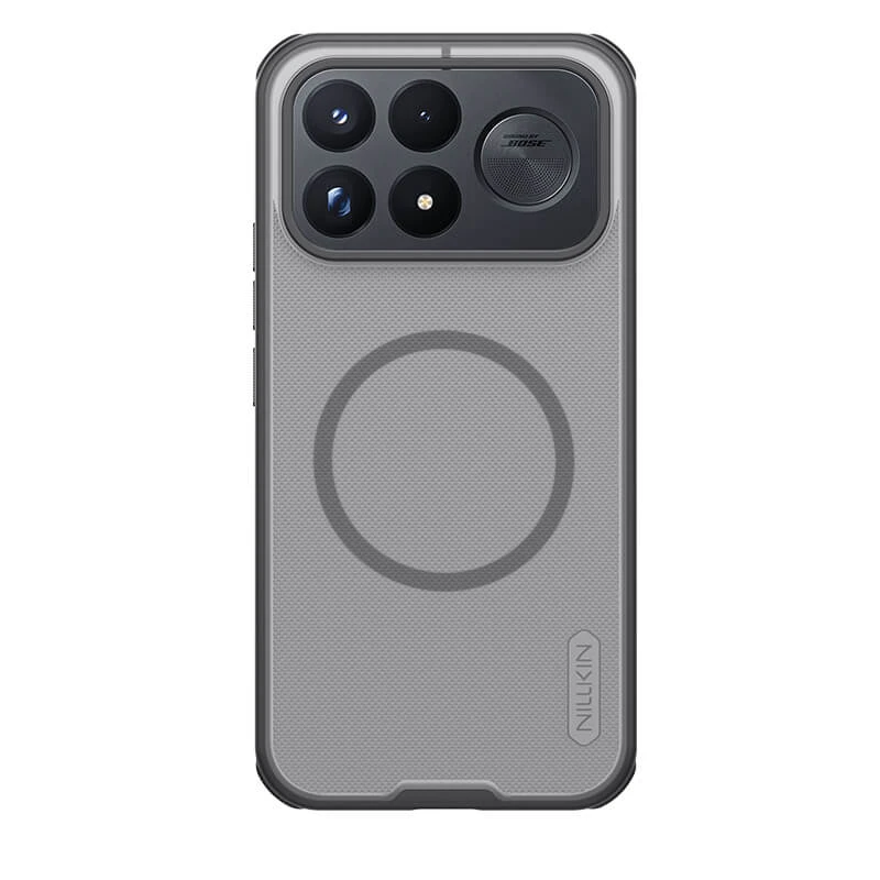 Nillkin Super Frosted Shield Pro Magnetic Matte cover case for Xiaomi Redmi K100 Pro Max, Poco F9 Ultra (Magnetic function)-Transparent Black