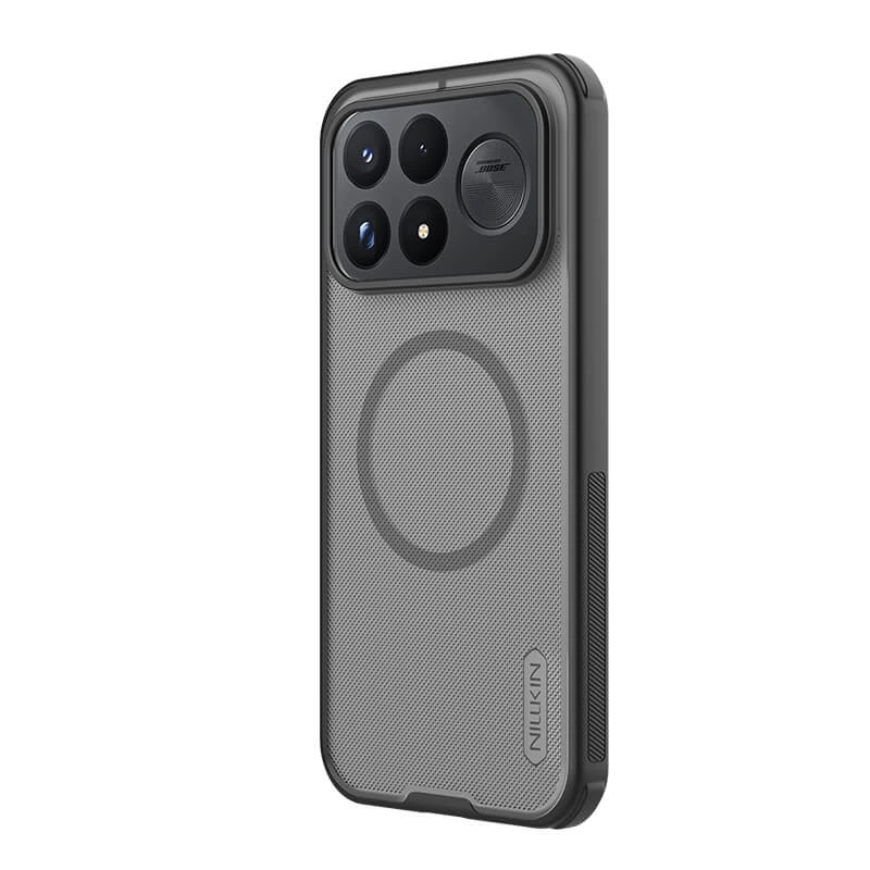 Nillkin Super Frosted Shield Pro Magnetic Matte cover case for Xiaomi Redmi K100 Pro Max, Poco F9 Ultra (Magnetic function)-Transparent Black