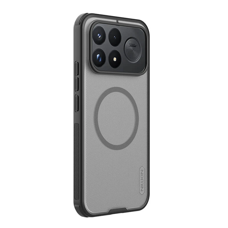 Nillkin Super Frosted Shield Pro Magnetic Matte cover case for Xiaomi Redmi K100 Pro Max, Poco F9 Ultra (Magnetic function)-Transparent Black