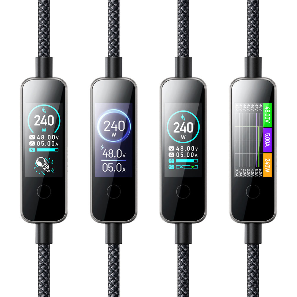 Mcdodo Cab Vision 240W USB-C to C Cable with TFT Screen Display 4ft. (CA-8750)