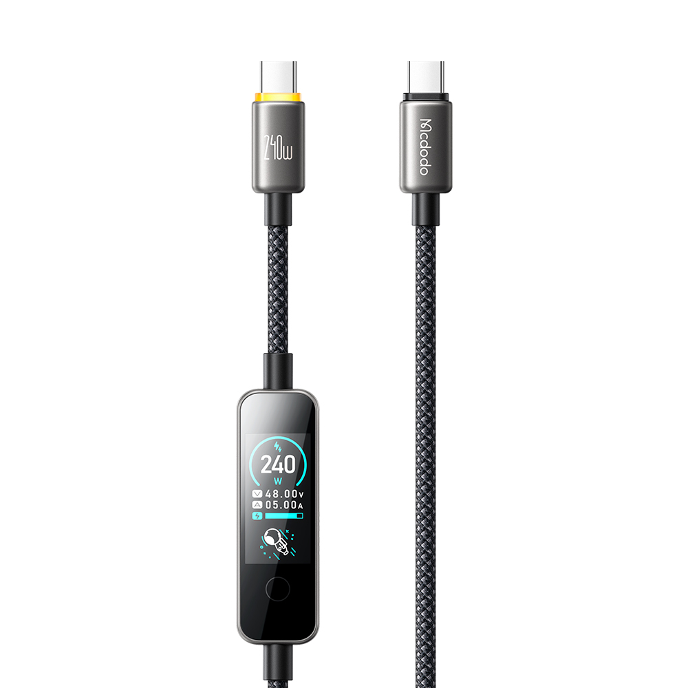Mcdodo Cab Vision 240W USB-C to C Cable with TFT Screen Display 4ft. (CA-8750)