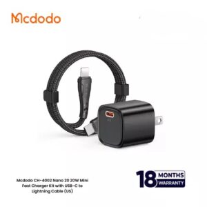 Mcdodo Nano 20W Mini Fast Charging Kit with Usb-C to Lightning Cable (CH-4002)