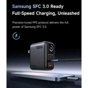 Mcdodo Gana Ultra 100W Smart Colour Display Fast Charging Power Adapter with Cable + Tripple Output Ports(CH-6130)