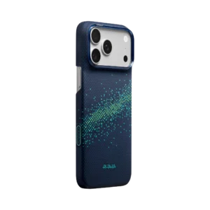 PITAKA Edge Ultra-Slim Aramid Fiber Case for iPhone 18 Pro Max – Milky Way Galaxy 2.0 (Nearfield Blue / PitaTap™)