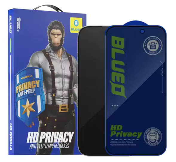 Blueo HD 3D Privacy Tempered Glass Screen Protector for iPhone 18 Pro Max
