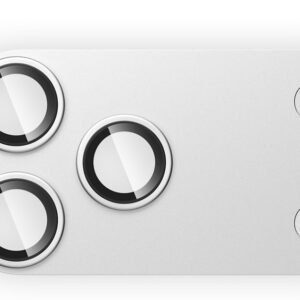 Blueo Full Coverage Aluminum Camera Lens Protector for iPhone 17 Pro Silver