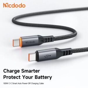 Mcdodo Cab Smart 100W USB-C to C Right-Angle Cable with Smart Auto Power Off 4ft. (CA-5870)